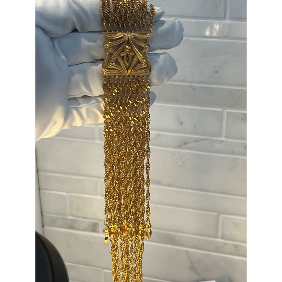 Vintage Filigree D'ORLAN  Etruscan revival Necklace Pendant 70's - Picture 15 of 16